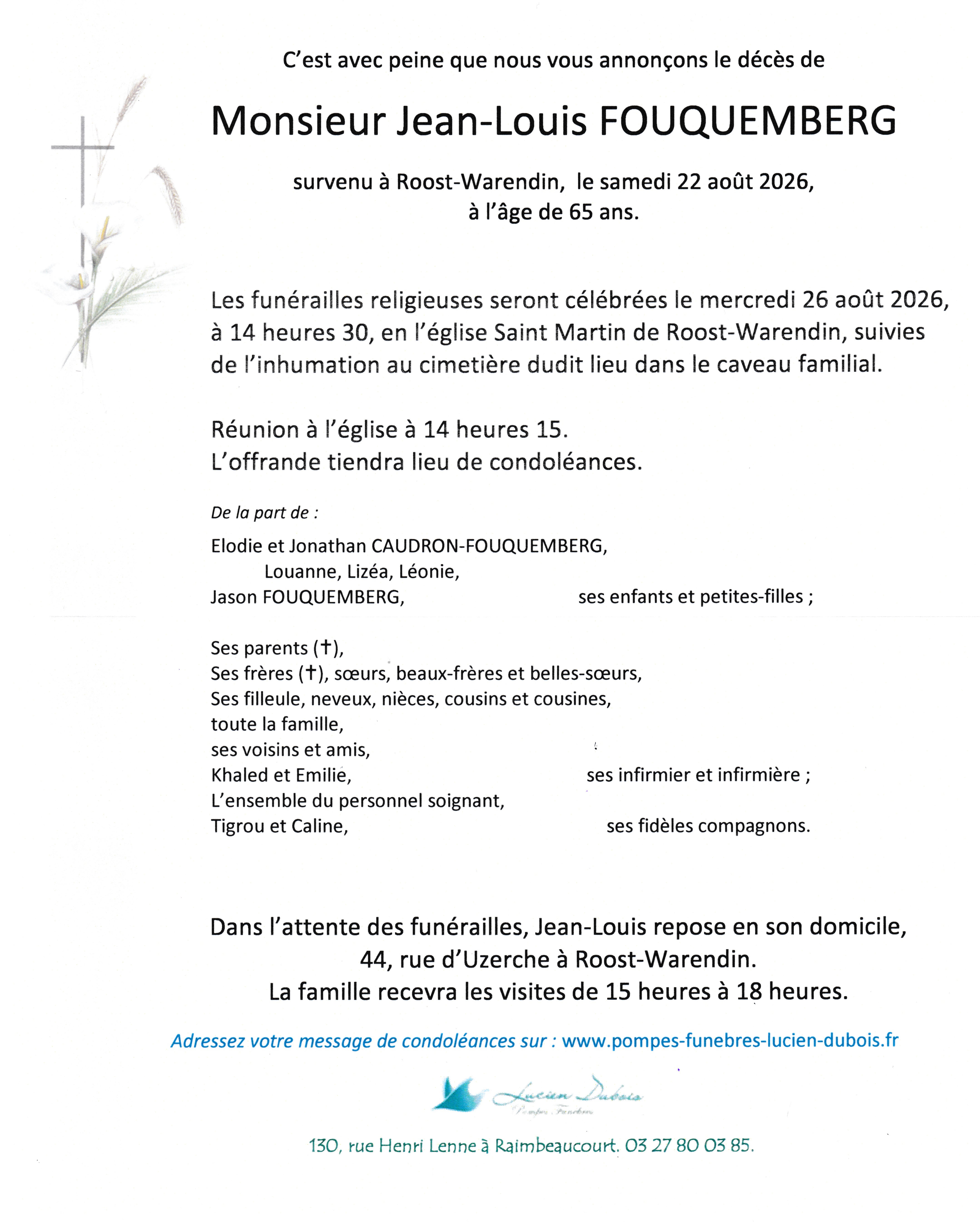 Avis de décès